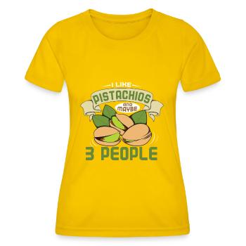 Pistachio Christmas Dinner Gift - Women's Functional T-Shirt - egg yellow - Front - AI Model Female 172 dark (172cm)