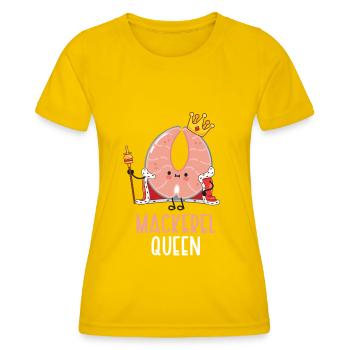Mackrel Mackrel Saltwater Fish Fishing - Women's Functional T-Shirt - egg yellow - Front - AI Model Female 172 dark (172cm)