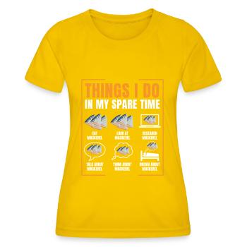 Mackrel Mackrel Saltwater Fish Fishing - Women's Functional T-Shirt - egg yellow - Front - AI Model Female 172 dark (172cm)