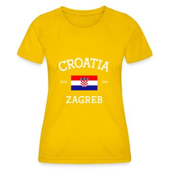 Kroatien - Frauen Funktions-T-Shirt - Eigelb - Vorne - AI Model Female 172 dark (172cm)