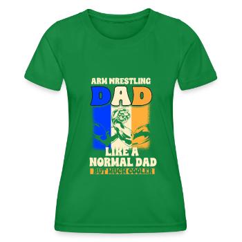 Arm wrestling - Women's Functional T-Shirt - kelly green - Front - AI Model Female 172 dark (172cm)