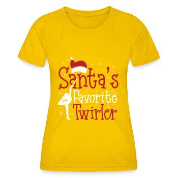 Bâton Twirling Bâton Twirler cadeau - T-shirt sport Femme - jaune d'œuf - Devant - AI Model Female 172 dark (172cm)