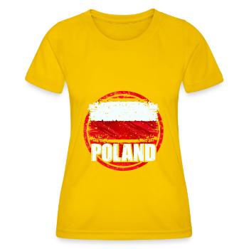 Polen - Frauen Funktions-T-Shirt - Eigelb - Vorne - AI Model Female 172 dark (172cm)