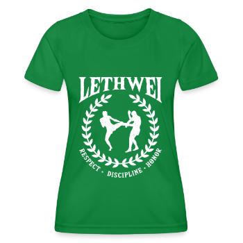 Lethwei burmesisches Geschenk - Frauen Funktions-T-Shirt - Kelly Green - Vorne - AI Model Female 172 dark (172cm)