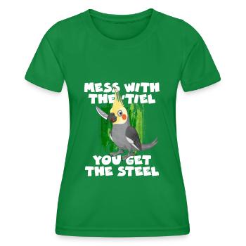 Cadeau de perroquet gris africain - T-shirt sport Femme - vert - Devant - AI Model Female 172 dark (172cm)