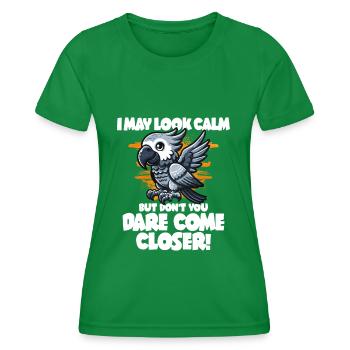 Cadeau de perroquet gris africain - T-shirt sport Femme - vert - Devant - AI Model Female 172 dark (172cm)