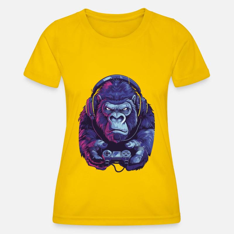 Gorilla Video Game - Women's Functional T-Shirt - egg yellow