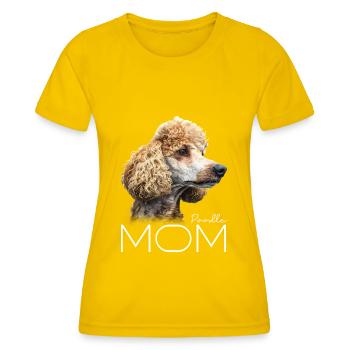 Caniche Caniche Maman Caniche - T-shirt sport Femme - jaune d'œuf - Devant - AI Model Female 172 dark (172cm)
