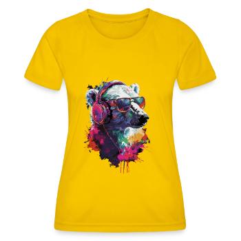 Polar Bär - Frauen Funktions-T-Shirt - Eigelb - Vorne - AI Model Female 172 dark (172cm)