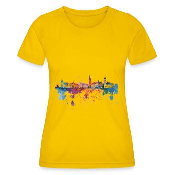 Lindau (Lac de Constance) - T-shirt sport Femme - jaune d'œuf - Devant - AI Model Female 172 dark (172cm)