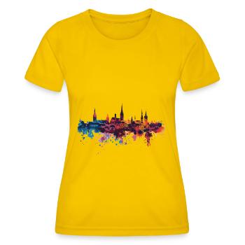 Neu-Ulm - T-shirt sport Femme - jaune d'œuf - Devant - AI Model Female 172 dark (172cm)