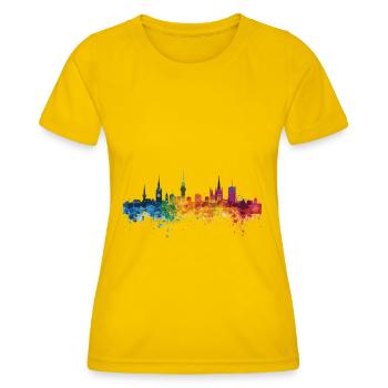Bochum - T-shirt sport Femme - jaune d'œuf - Devant - AI Model Female 172 dark (172cm)