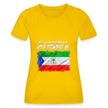 Guinea - Frauen Funktions-T-Shirt - Eigelb - Vorne - AI Model Female 172 dark (172cm)
