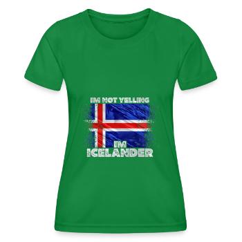Islande - T-shirt sport Femme - vert - Devant - AI Model Female 172 dark (172cm)
