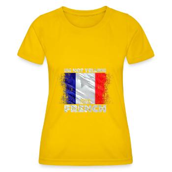 Frankreich - Frauen Funktions-T-Shirt - Eigelb - Vorne - AI Model Female 172 dark (172cm)