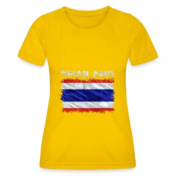 Thaïlande - T-shirt sport Femme - jaune d'œuf - Devant - AI Model Female 172 dark (172cm)