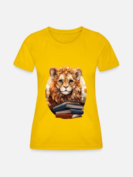 Löwe - Frauen Funktions-T-Shirt - Eigelb