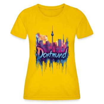 Dortmund - Frauen Funktions-T-Shirt - Eigelb - Vorne - AI Model Female 172 dark (172cm)
