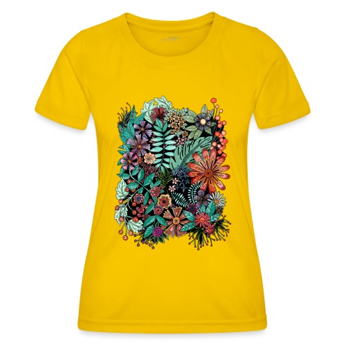Blüten und Blätter - Frauen Funktions-T-Shirt