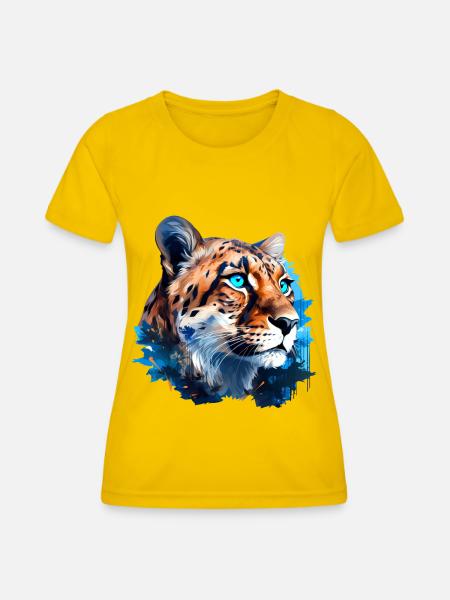 Gepard - Frauen Funktions-T-Shirt - Eigelb