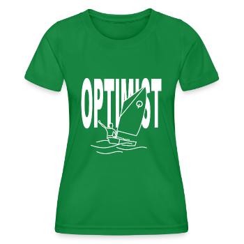 Optimiste - T-shirt sport Femme - vert - Devant - AI Model Female 172 dark (172cm)