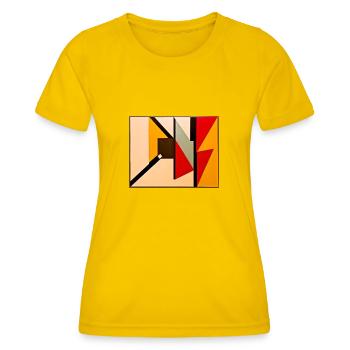 Modern Art - Women's Functional T-Shirt - egg yellow - Front - AI Model Female 172 dark (172cm)