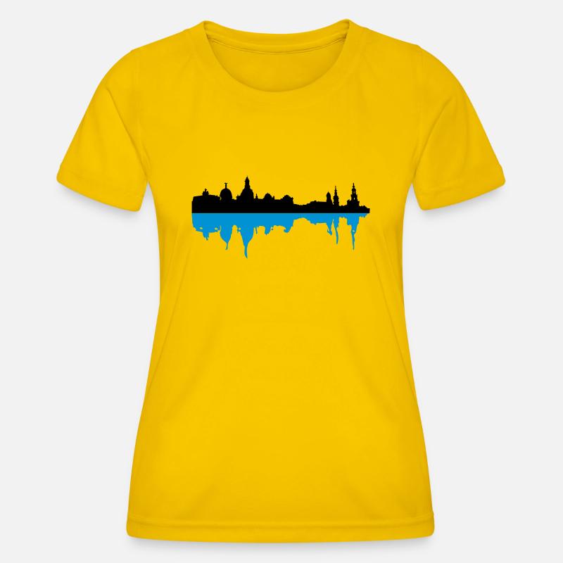 Dresden Skyline - Women's Functional T-Shirt - egg yellow