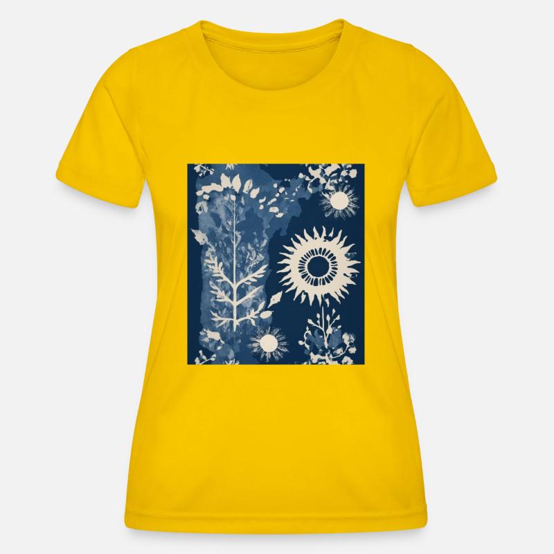 Abstract plant composition - Women's Functional T-Shirt - egg yellow