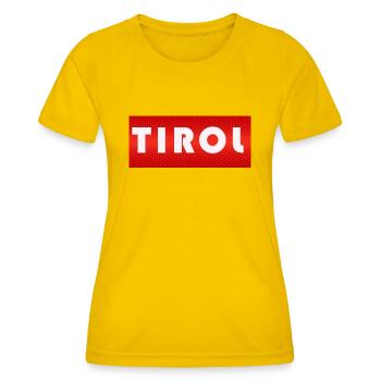 TIROL - Frauen Funktions-T-Shirt - Eigelb - Vorne - AI Model Female 172 dark (172cm)