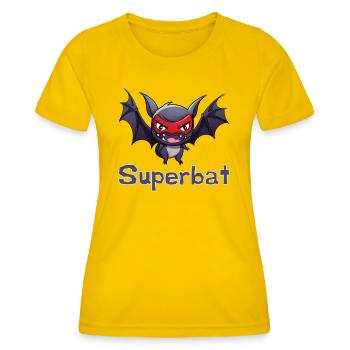 Super Bat - Halloween - Women's Functional T-Shirt - egg yellow - Front - AI Model Female 172 dark (172cm)