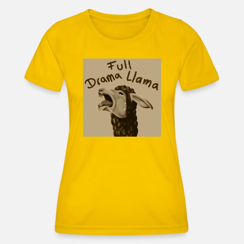 FullDramaLlamaWanted - Women's Functional T-Shirt - egg yellow