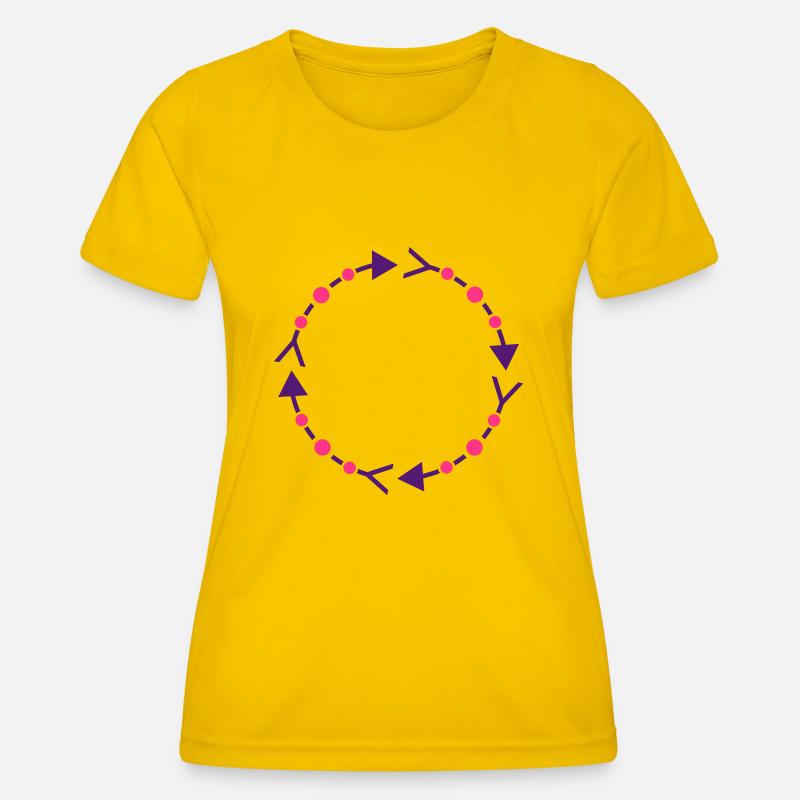 Circle frame - Women's Functional T-Shirt - egg yellow
