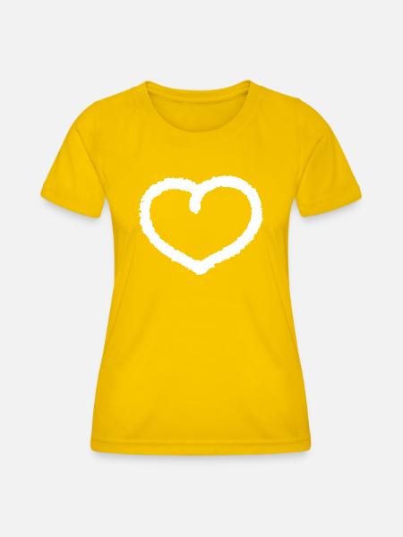 iYpsilon Herz - Frauen Funktions-T-Shirt - Eigelb