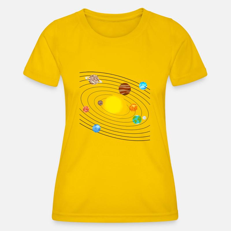solar system - Women's Functional T-Shirt - egg yellow