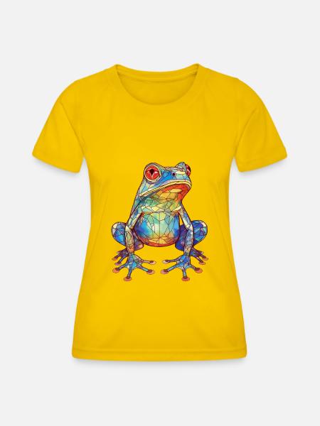 Frosch - Frauen Funktions-T-Shirt - Eigelb