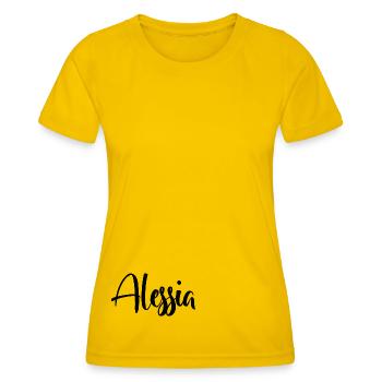 Alessia - Frauen Funktions-T-Shirt - Eigelb - Vorne - AI Model Female 172 dark (172cm)