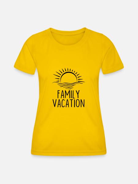 Familienurlaub - Frauen Funktions-T-Shirt - Eigelb