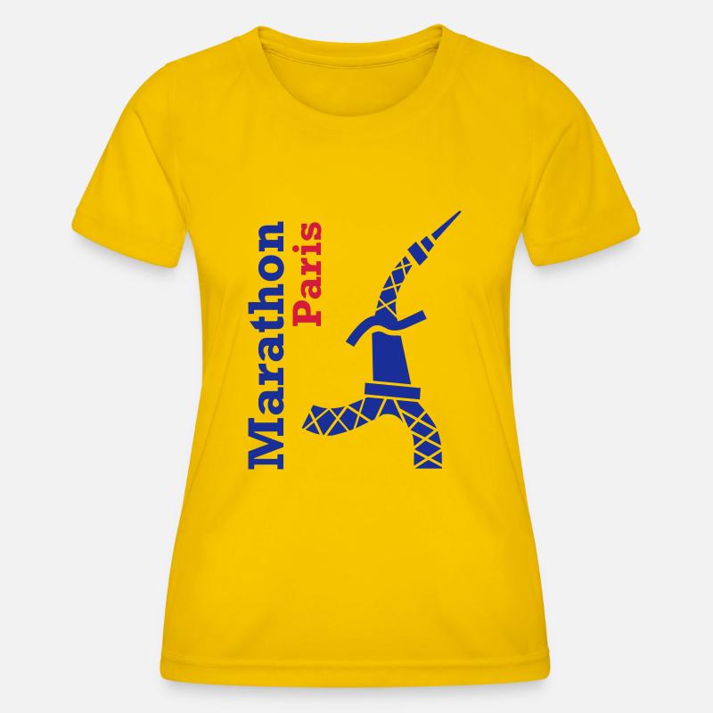 paris_marathon_eiffeltour - Women's Functional T-Shirt - egg yellow