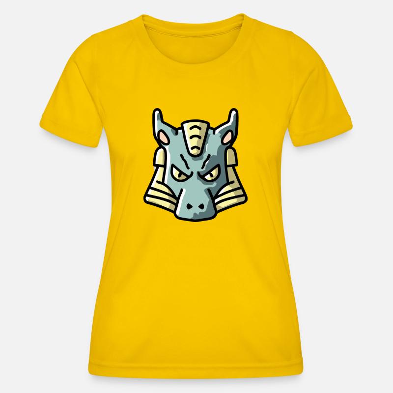 Finter looking dragon - Women's Functional T-Shirt - egg yellow