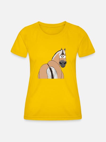 Fjordpferd - Frauen Funktions-T-Shirt - Eigelb