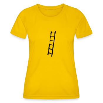 leiter schwarz - Frauen Funktions-T-Shirt - Eigelb - Vorne - AI Model Female 172 dark (172cm)