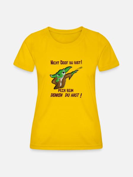 Joda - Frauen Funktions-T-Shirt - Eigelb