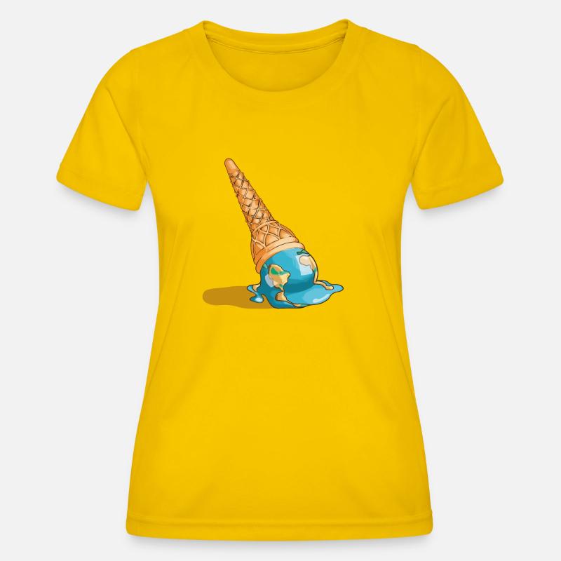 Save the planet - Women's Functional T-Shirt - egg yellow