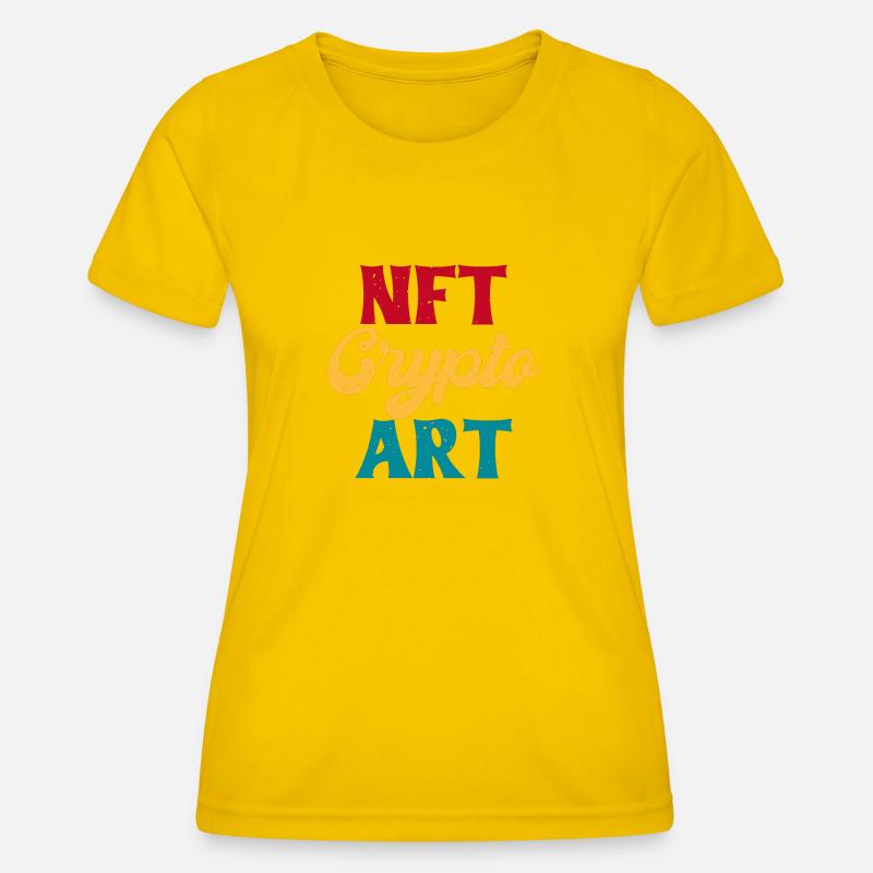 NFT crypto Art - Women's Functional T-Shirt - egg yellow