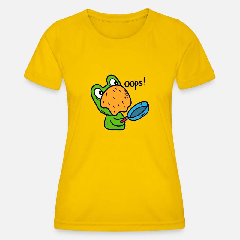 Funny frog, toad - Women's Functional T-Shirt - egg yellow