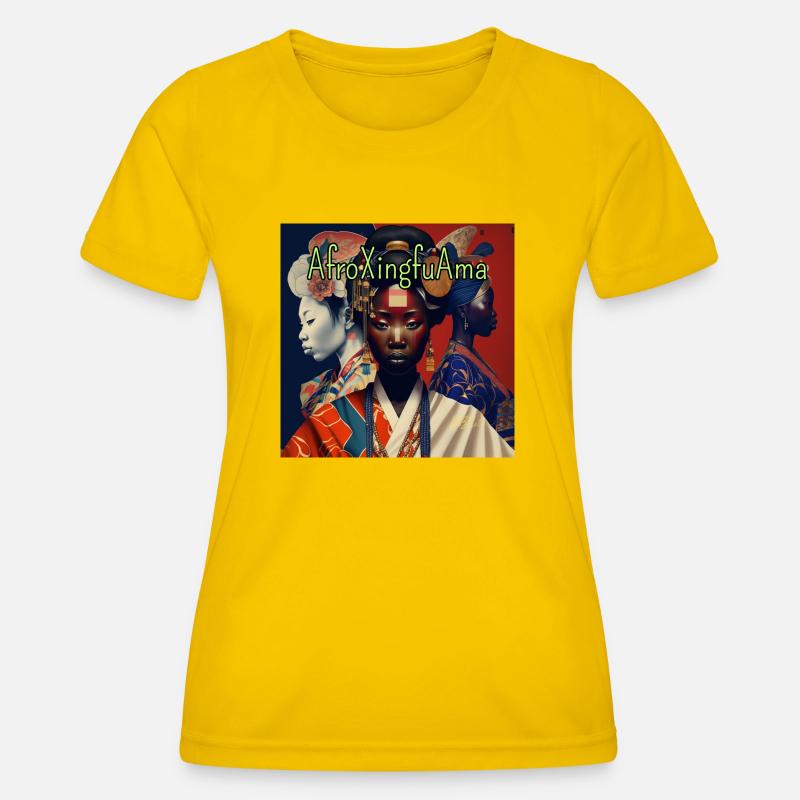 AfroXingfuAma - Women's Functional T-Shirt - egg yellow