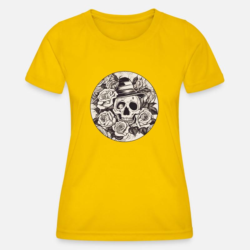 Skull - Women's Functional T-Shirt - egg yellow