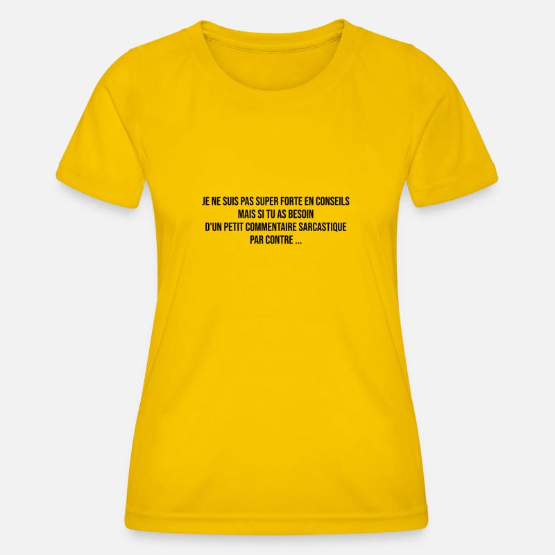 A little sarcastic comment - Women's Functional T-Shirt - egg yellow