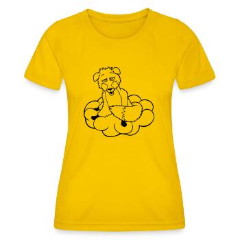 Renard sur les nuages Fatigué Confus Hébété Fou - T-shirt sport Femme - jaune d'œuf - Devant - AI Model Female 172 dark (172cm)