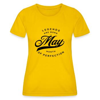 BIRTHDAY MAY - Women's Functional T-Shirt - egg yellow - Front - AI Model Female 172 dark (172cm)